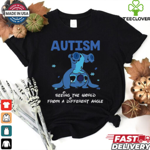 Headstanding Stitch Autism Seeing The World From A Different Angle T Shirt
