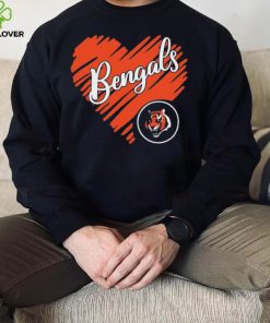 Heart Cincinatti Bengals logo shirt