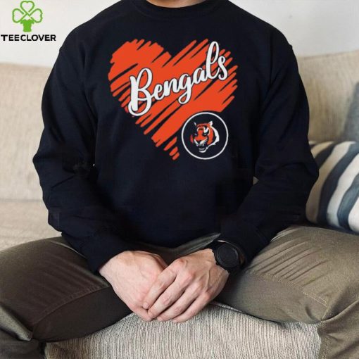 Heart Cincinatti Bengals logo hoodie, sweater, longsleeve, shirt v-neck, t-shirt