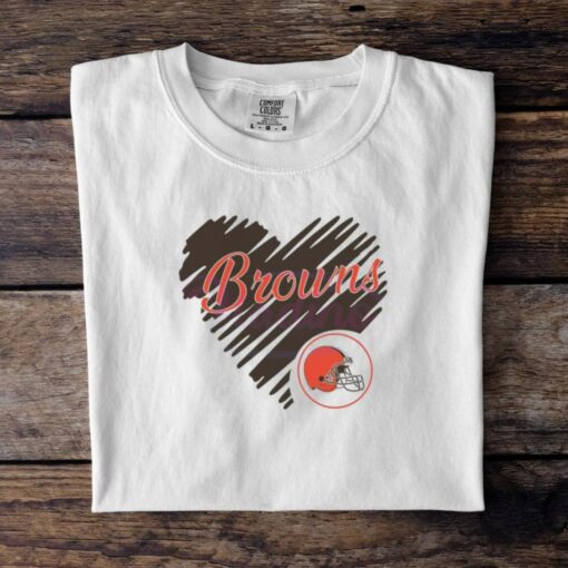Heart Cleveland Browns NFL Team Logo Shirt
