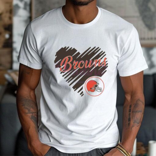 Heart Cleveland Browns NFL Team Logo Shirt