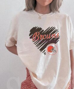 Heart Cleveland Browns NFL Team Logo Shirt