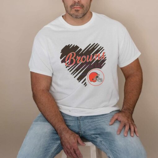 Heart Cleveland Browns NFL Team Logo Shirt