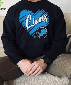 Heart Detroit Lions logo shirt