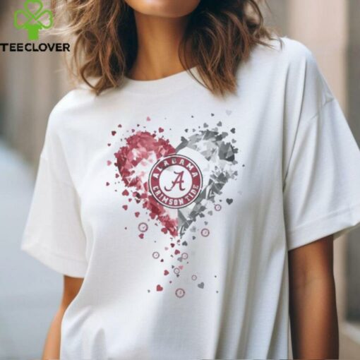Heart Diamonds Crystal Alabama Crimson Tide Shirt