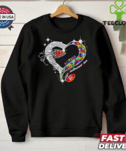 Heart Kansas City Chiefs Autism accept understand love shirt