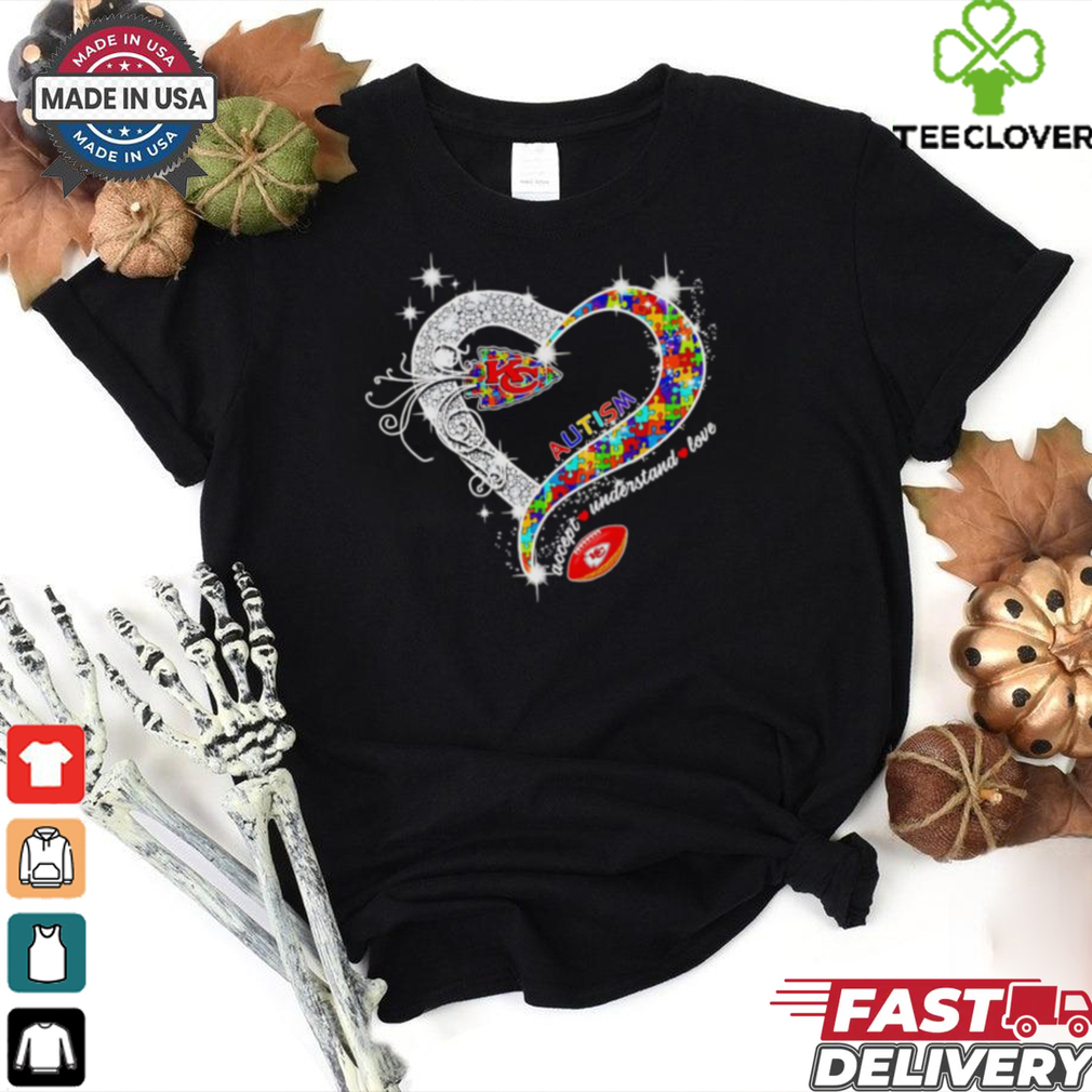 Heart Kansas City Chiefs Autism accept understand love shirt Heart Kansas City Chiefs Autism accept understand love shirt