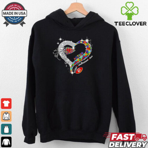 Heart Kansas City Chiefs Autism accept understand love shirt