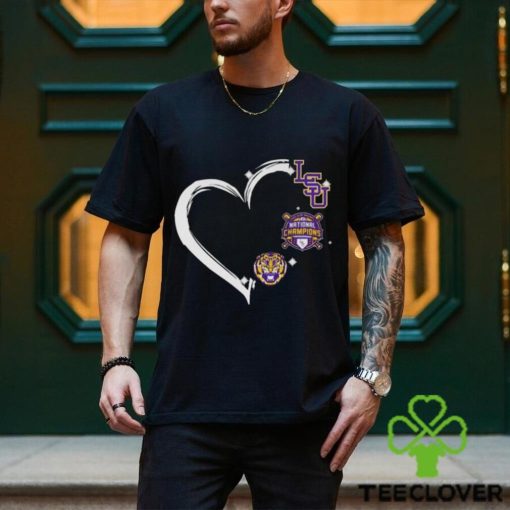 Heart LSU Tigers 2023 NCAA Baseball National Champions shirt