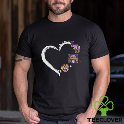 Heart LSU Tigers 2023 NCAA Baseball National Champions shirt