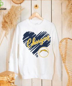 Heart Los Angeles Chargers logo shirt