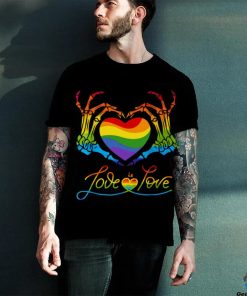 Heart Love Is Love Lgbt Skeleton Rainbow Gay Lesbian Pride T shirt