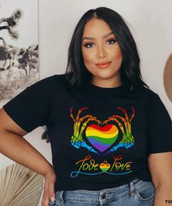 Heart Love Is Love Lgbt Skeleton Rainbow Gay Lesbian Pride T hoodie, sweater, longsleeve, shirt v-neck, t-shirt