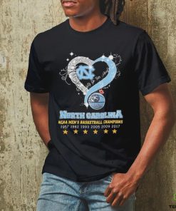 Heart North Carolina Tar Heels Let’s Go Tar Heels NCAA Men’s Basketball Champions Shirt