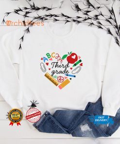 Heart Of Third Grade Teacher School Stuff Shirt