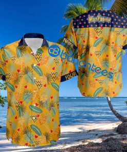 Heart Pattern West Virginia Mountaineers Personalized Hawaiian Shirt