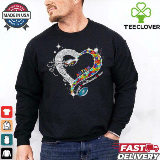 Heart Philadelphia Eagles Autism accept understand love shirt
