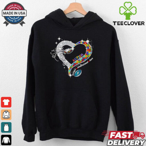 Heart Philadelphia Eagles Autism accept understand love shirt