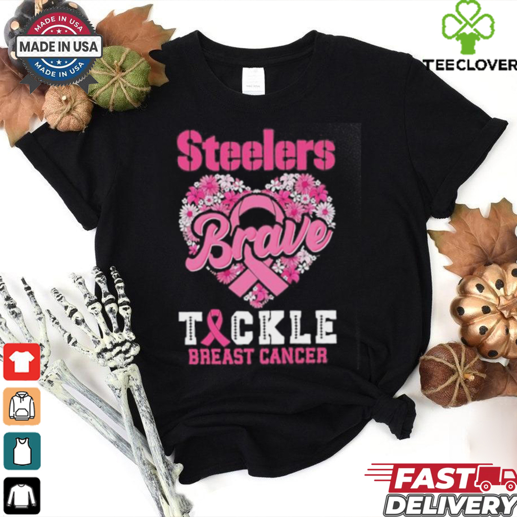 Heart Pittsburgh Steelers Brave Tickle Breast Cancer Flowers shirt Heart Pittsburgh Steelers Brave Tickle Breast Cancer Flowers shirt