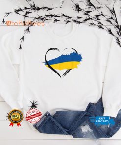 Heart Ukraine I Stand With Ukraine Ukrainian Flag T Shirt