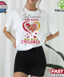 Heart just a women who loves Iowa State Cyclones basketball shirt