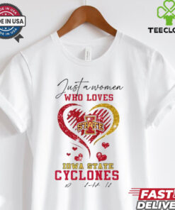 Heart just a women who loves Iowa State Cyclones basketball shirt