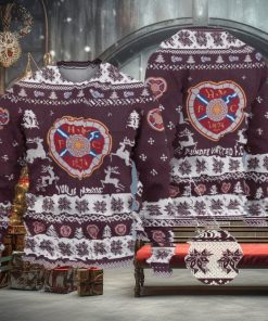 Heart of Midlothian F.C SPFL Personalized Ugly Christmas Sweater