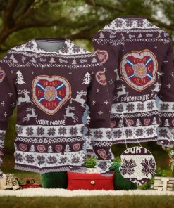 Heart of Midlothian F.C SPFL Personalized Ugly Christmas Sweater