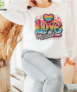 Heart rainbow love Valentines 2024 T Shirt