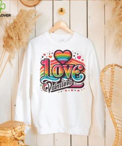 Heart rainbow love Valentines 2024 T Shirt