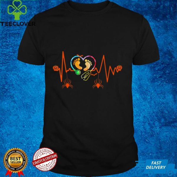 Heartbeat Halloween Nicu Nurse Funny Nurse Practitioner T Shirt