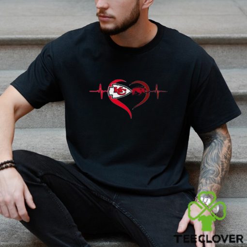 Heartbeat Kansas City Chiefs And Arkansas Razorbacks shirt