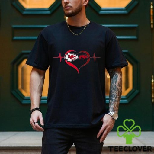 Heartbeat Kansas City Chiefs And Arkansas Razorbacks shirt