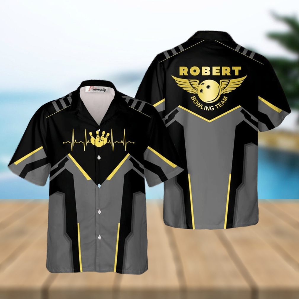 Heartbeat Pulse Line Personalized Bowling Tropical Hawaiian Shirt Heartbeat Pulse Line Personalized Bowling Tropical Hawaiian Shirt