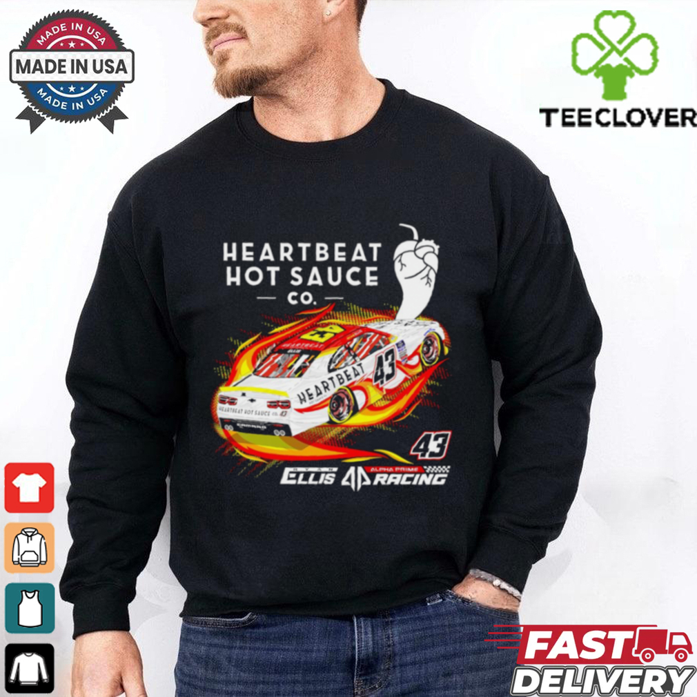 Heartbeat hot sauce Co Ryan Ellis racing shirt Heartbeat hot sauce Co Ryan Ellis racing shirt