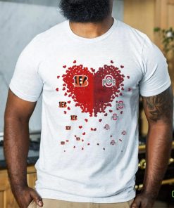Hearts Cincinnati Bengals And Ohio State Buckeyes Shirt