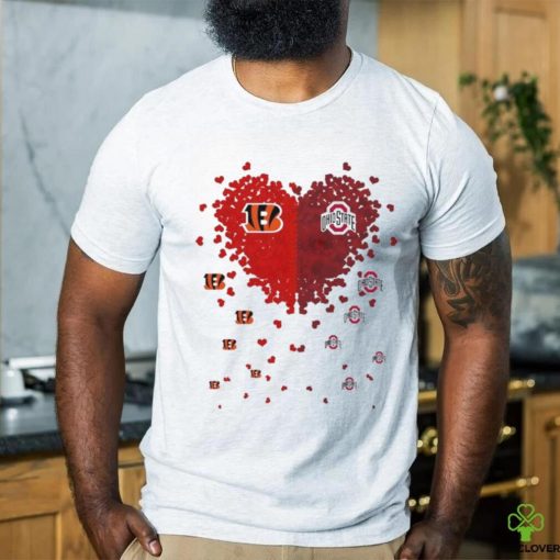 Hearts Cincinnati Bengals And Ohio State Buckeyes Shirt