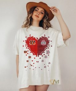 Hearts Cincinnati Bengals And Ohio State Buckeyes Shirt