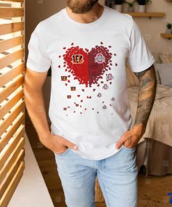 Hearts Cincinnati Bengals And Ohio State Buckeyes Shirt