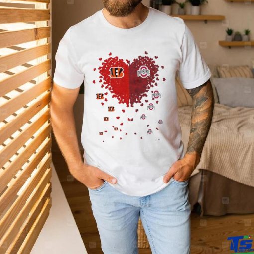 Hearts Cincinnati Bengals And Ohio State Buckeyes Shirt