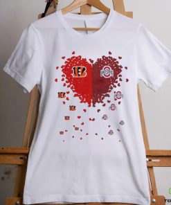 Hearts Cincinnati Bengals And Ohio State Buckeyes Shirt