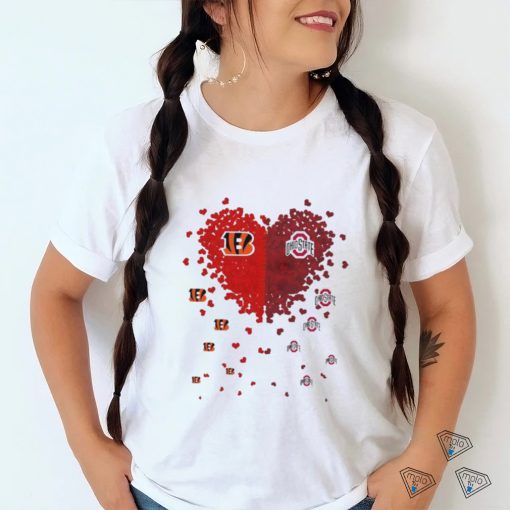 Hearts Cincinnati Bengals And Ohio State Buckeyes Shirt