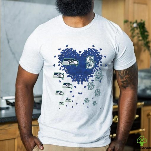 Hearts Seattle Seahawks And Seattle Mariners Shirt
