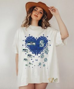 Hearts Seattle Seahawks And Seattle Mariners Shirt