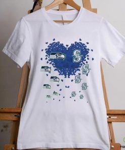 Hearts Seattle Seahawks And Seattle Mariners Shirt