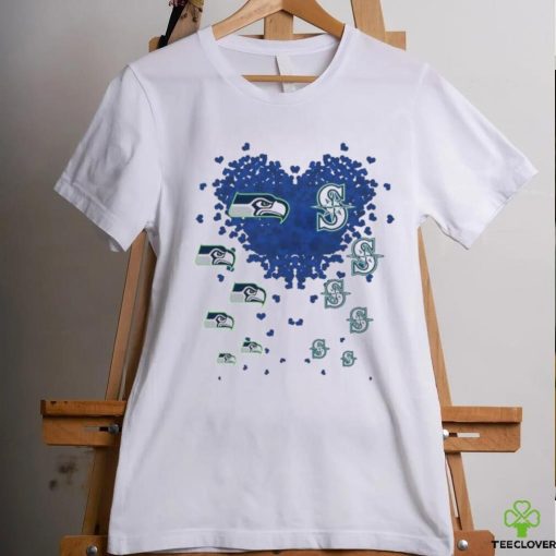 Hearts Seattle Seahawks And Seattle Mariners Shirt
