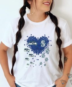 Hearts Seattle Seahawks And Seattle Mariners Shirt