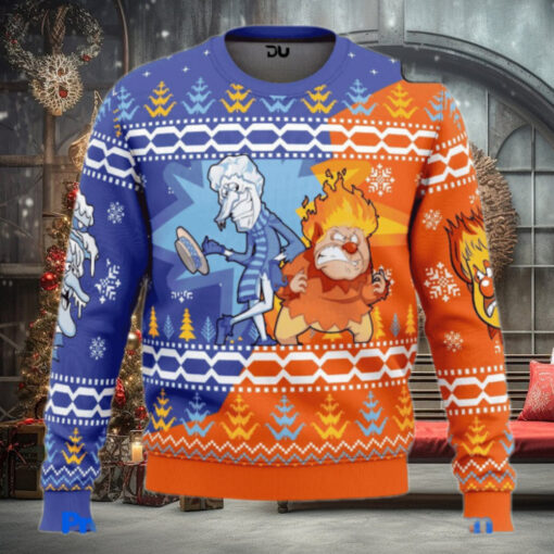 Heat and Snow Miser Ugly Christmas Sweaters