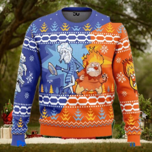 Heat and Snow Miser Ugly Christmas Sweaters