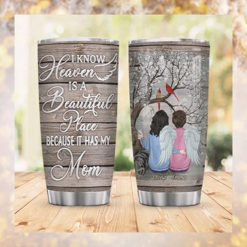 Heaven Mom Personalized Tumbler